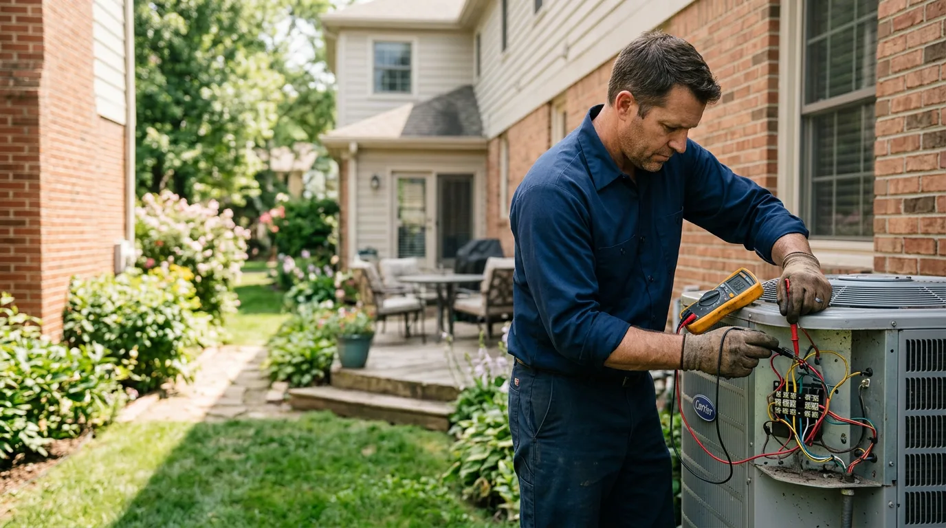 HVAC technician working near Webster City, IA